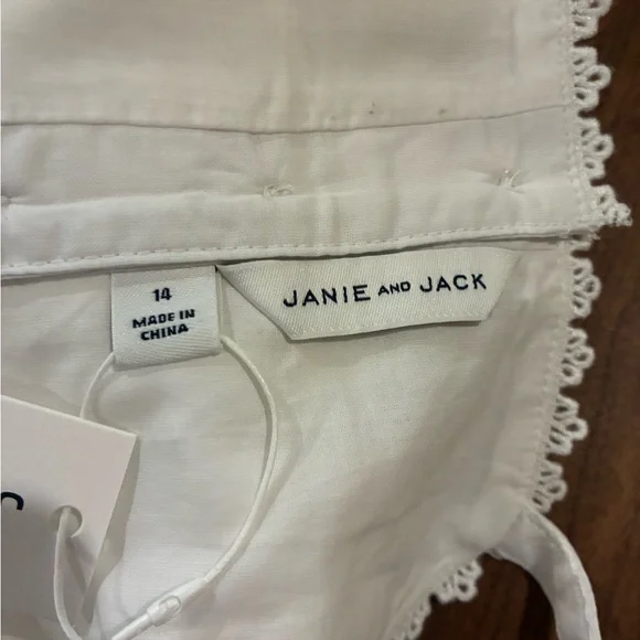 NWT- Janie and Jack Textured Stripe Tiered Dress (SIZE 14) - Picture 4 of 8